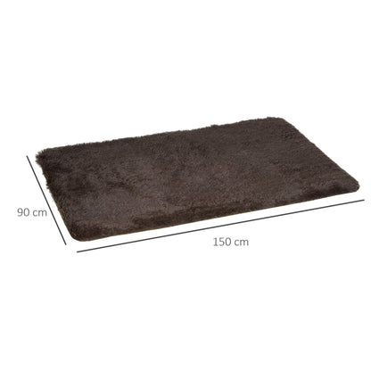 Brown Fluffy Rug