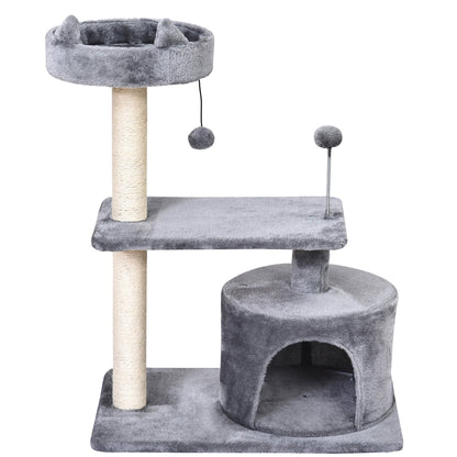 PawHut Mult Level Cat Tree for Indoor Cats with Scratching Post Bed Condo Perch