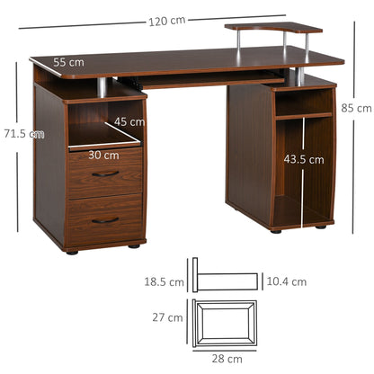 Computer Desk Office PC Table Workstation with Keyboard Tray