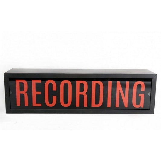 Scarthingwell Recording Lightbox Metal Red Wall Mounted Mains Powered - 53cm