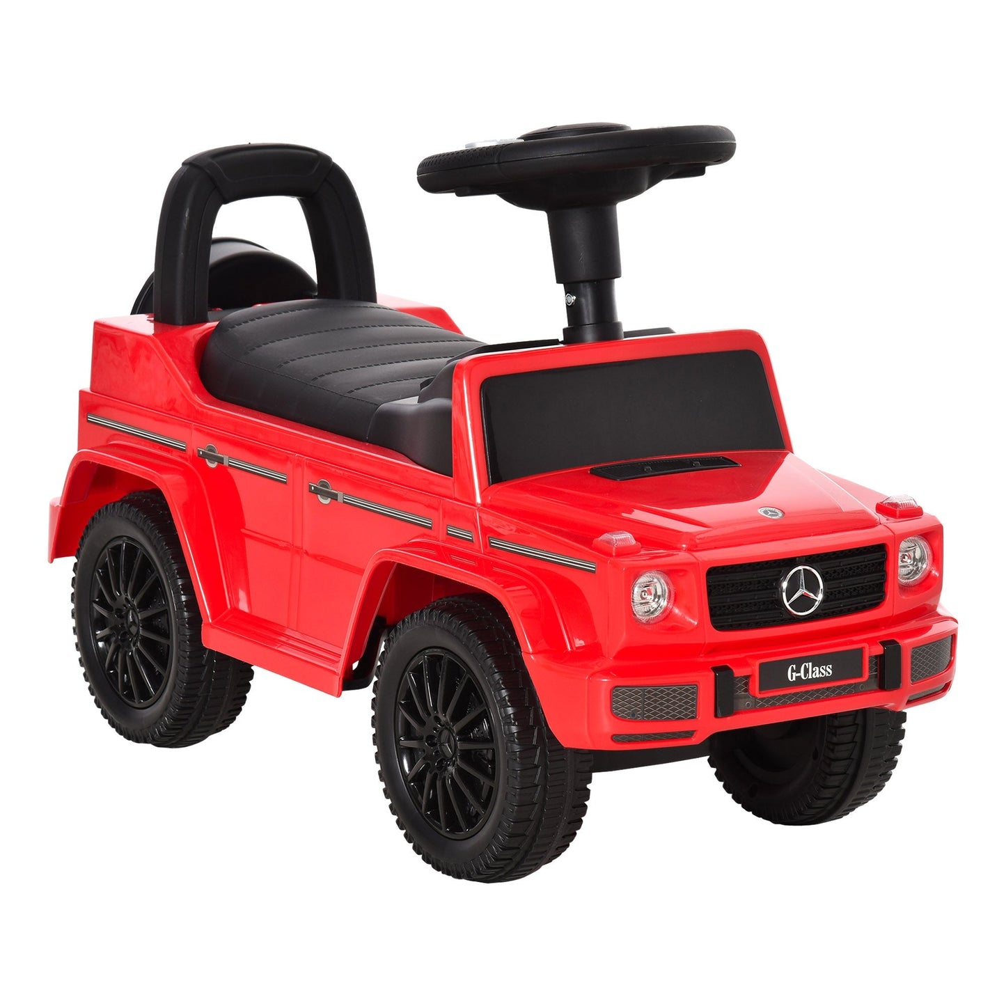 Benz G350 Push Handle Sliding Car w/Horn No Power Under Seat Storage Red