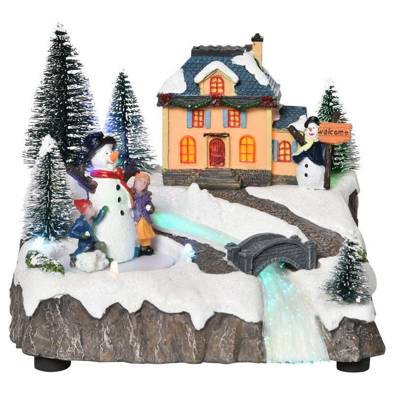 Animated Christmas Village Scene