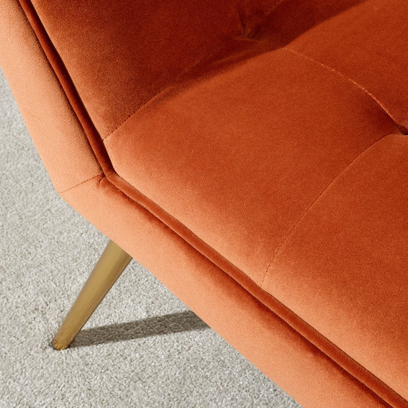 GFW Turin Window Seat Metal & Fabric Orange