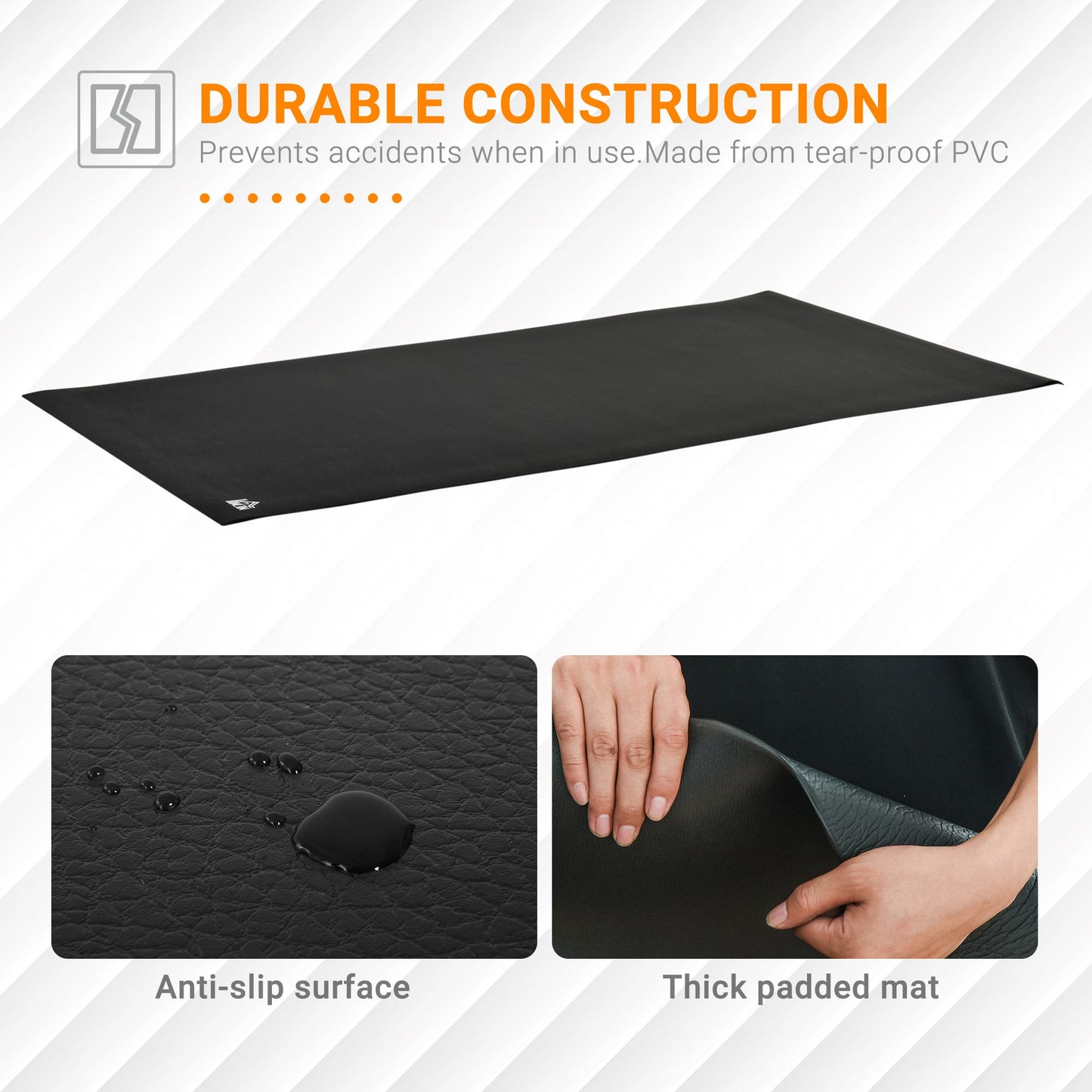 Multi-purpose Exercise Equipment Protection Mat Non-slip Floor Protector Gym Fitness Workout Training Mat 220 x 120cm