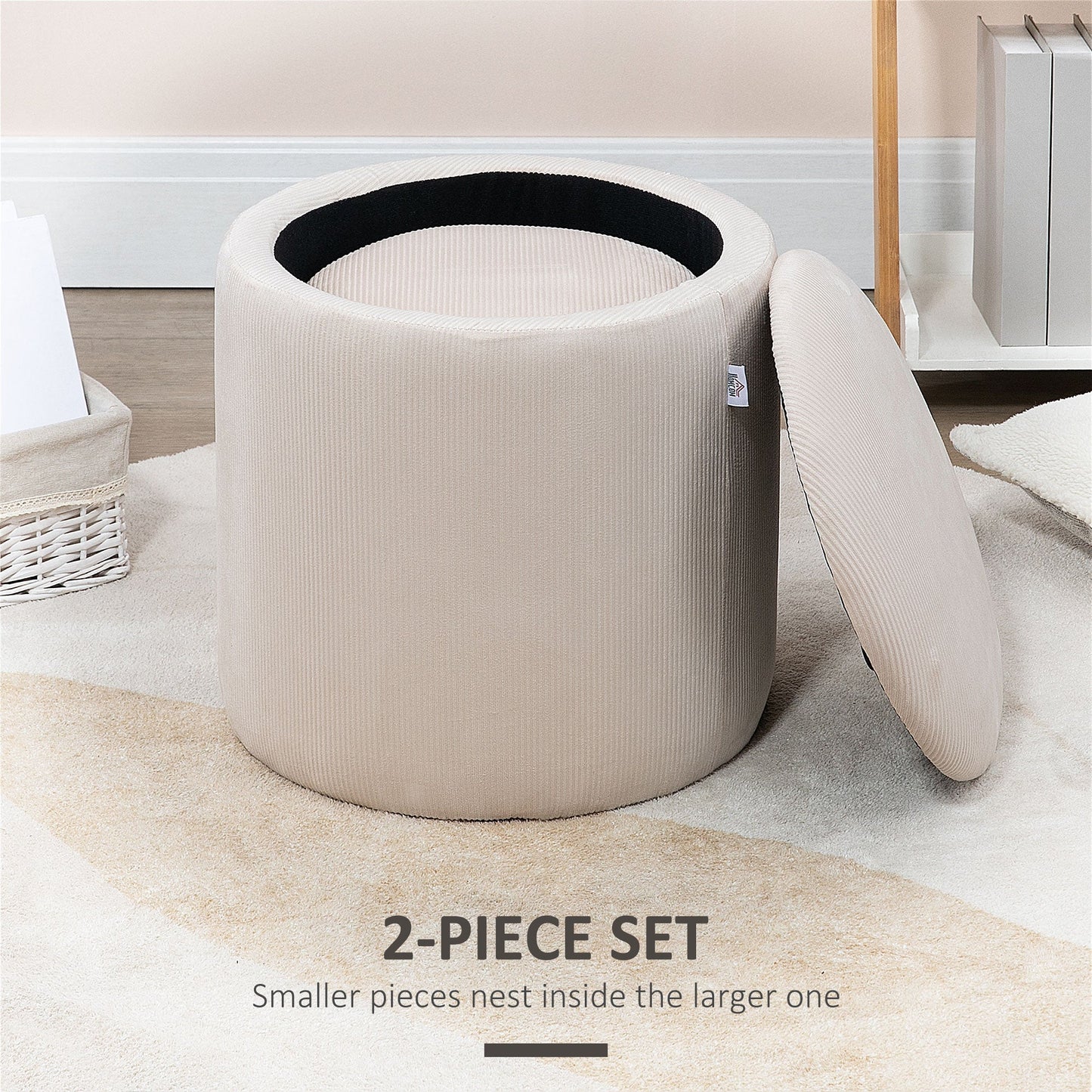 Modern Storage Ottoman with Removable Lid