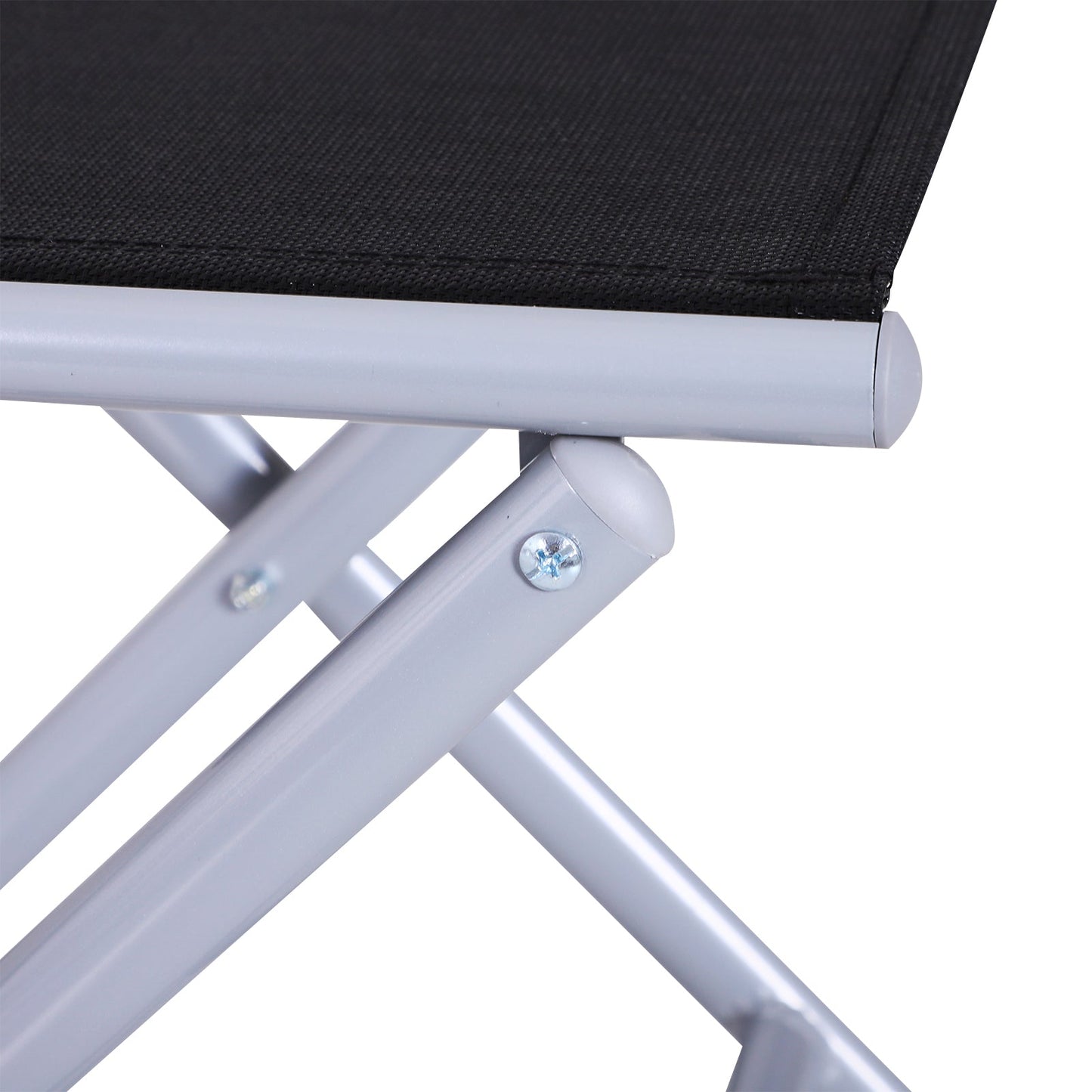 Portable Aluminum Textoline Chair-Black