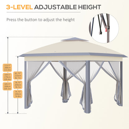 Outsunny 3.3 x 3.3M Pop Up Canopy