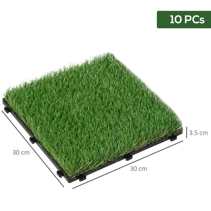 30 x 30cm Artificial Grass Turf with 25mm Pile Height Non-toxic Roll Grass Carpet Fake Grass Mat with Drainage Holes UV resistance for Indoor