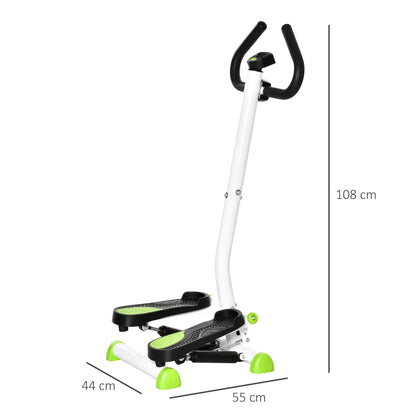 Adjustable Stepper Aerobic Exercise Machine with LCD Screen & Handlebars