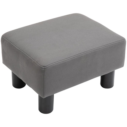 Footstool Foot Rest Small Seat Foot Rest Chair Grey Home Office with Legs 40 x 30 x 24cm