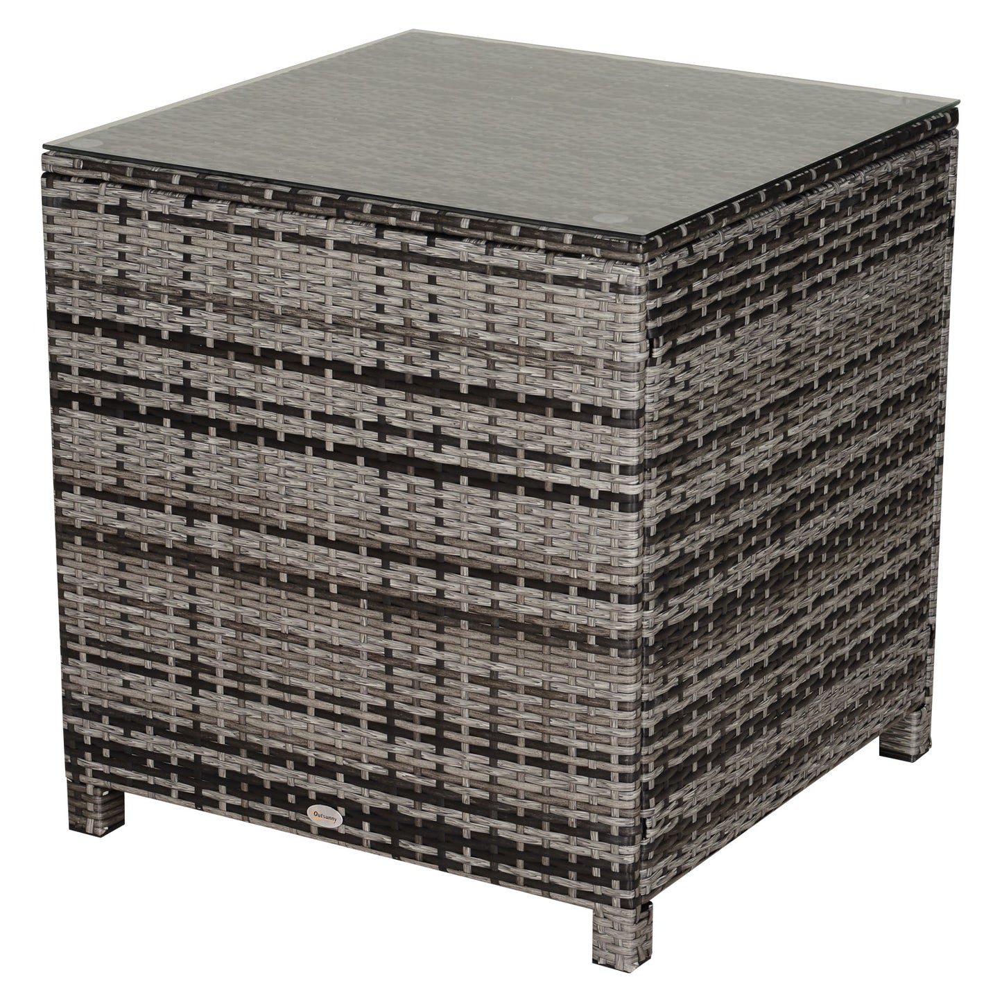 Square PE Rattan Garden Table