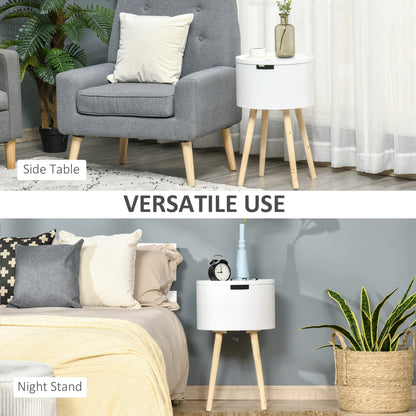 Modern Side Table with Hidden Storage Space