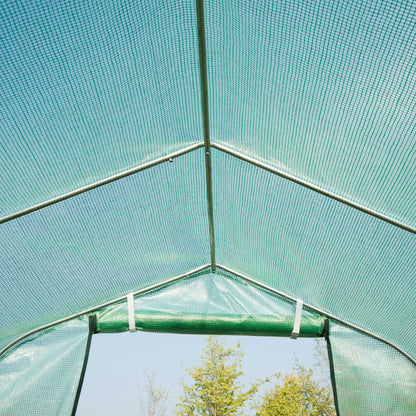 3x2 m Polytunnel Walk-in Greenhouse-Green