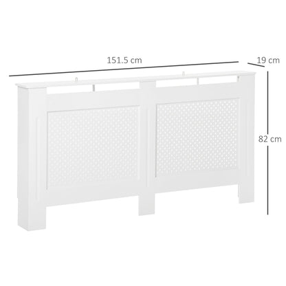 Wooden Radiator Cover Heating Cabinet Modern Home Furniture Grill Style White Painted Large