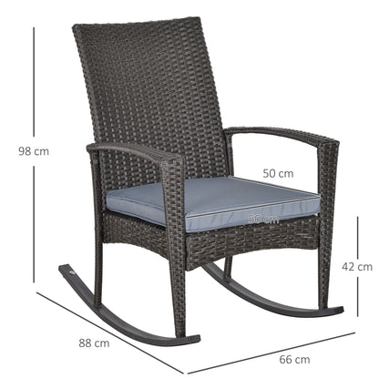 Outdoor PE Rattan Rocking Chair