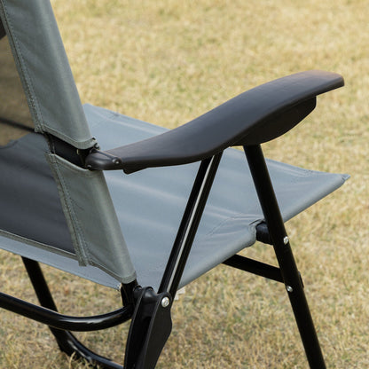 Set of 2 Portable Folding Recliner Outdoor Patio Adjustable Backrest