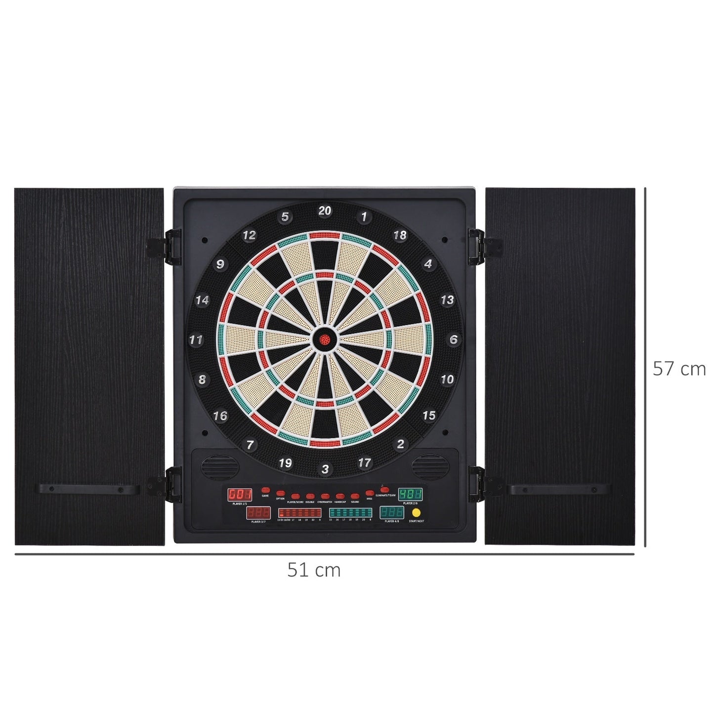 Medium-density fibreboard LED Electronic Dartboard w/ 12 Darts