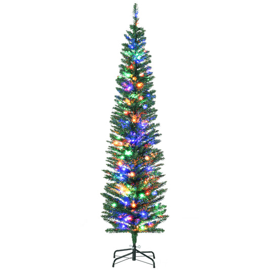 6ft Prelit Christmas Tree Artificial - with LED Lights Multicoloured 390 Tips