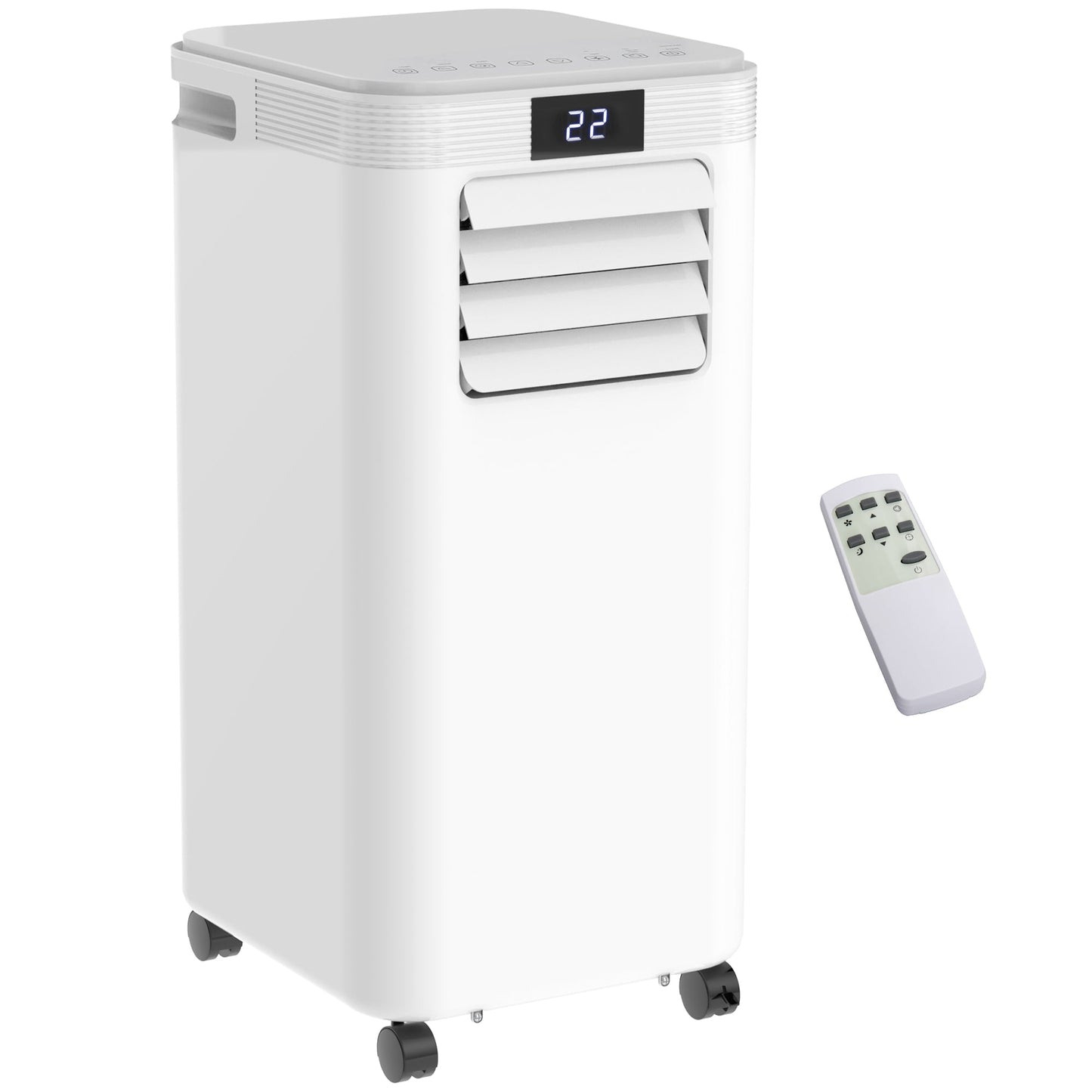 A Rated 8,000 BTU 4-In-1 Portable Dehumindifier With Remote & 24 Hour Timer