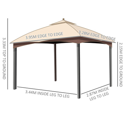 4 x 3M Patio Metal Gazebo