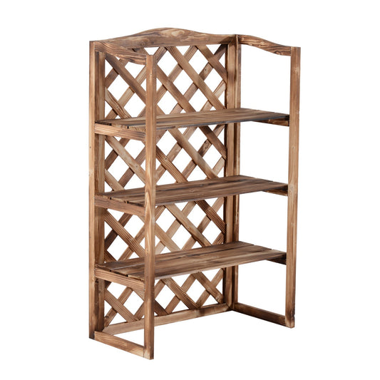 3-Tier Wooden Plant Stand Shelf