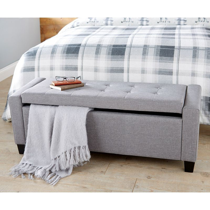 Verona Large Ottoman Fabric Grey 1 Door