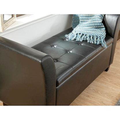 Verona Window Seat Faux Leather Black