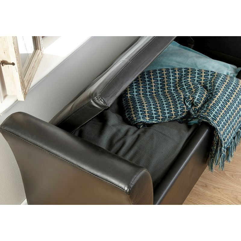 Verona Window Seat Faux Leather Black