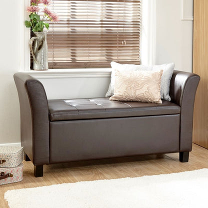 GFW Verona Window Seat Faux Leather Brown