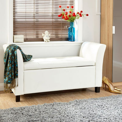 GFW Verona Window Seat Faux Leather White