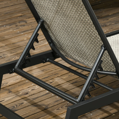 Outdoor PE Rattan Sun Loungers