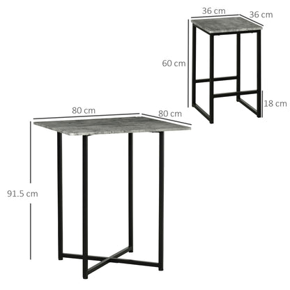 Square Bar Table with Stools