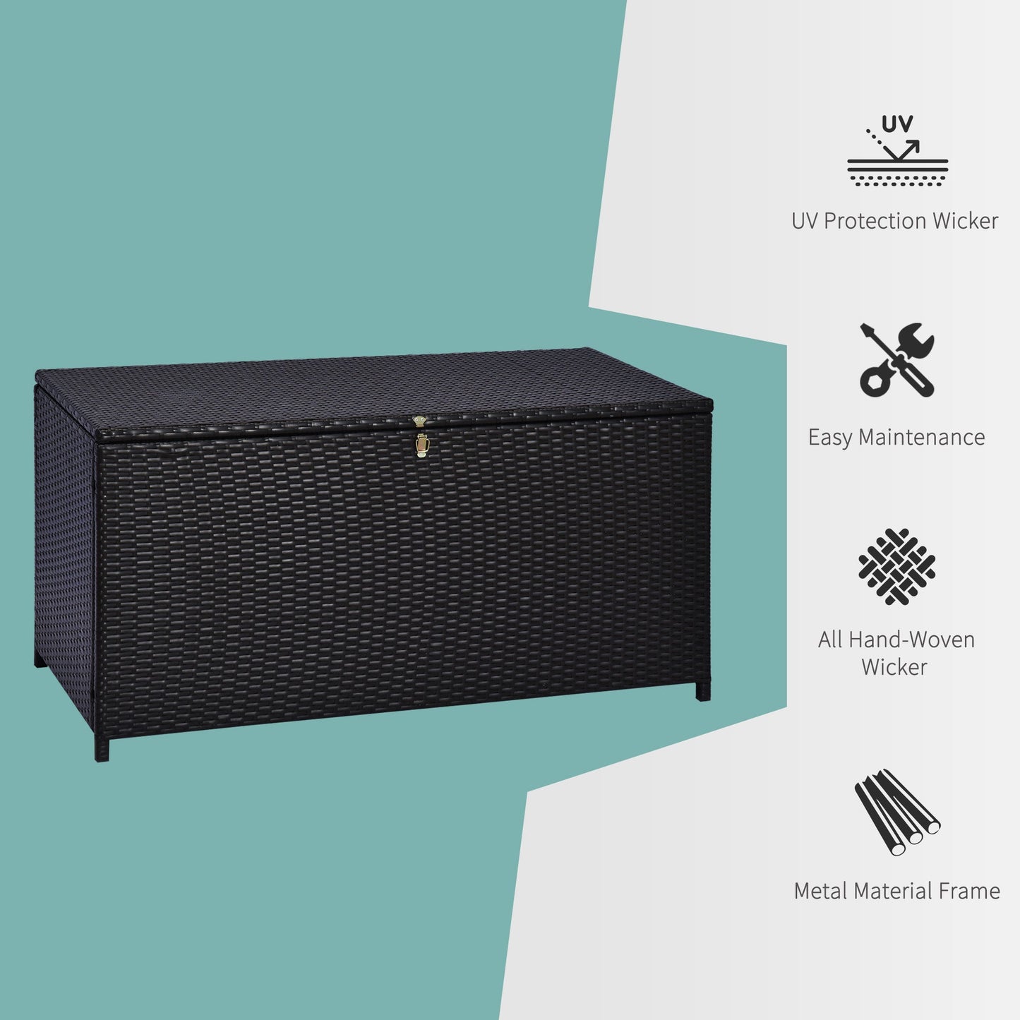 Outsunny Rattan Storage Box