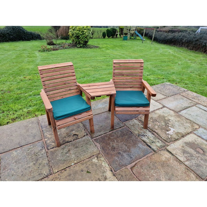 Croft Swedish Redwood Angled Garden Tete a Tete by Croft - 2 Seats