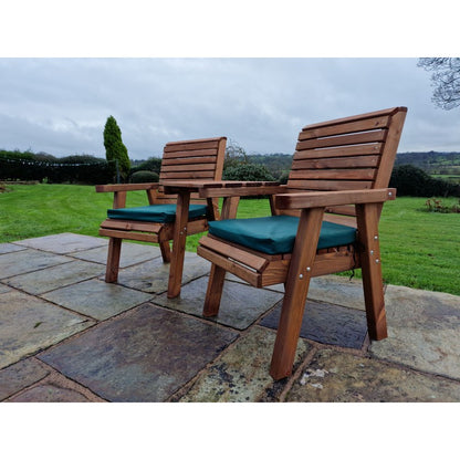 Croft Swedish Redwood Angled Garden Tete a Tete by Croft - 2 Seats