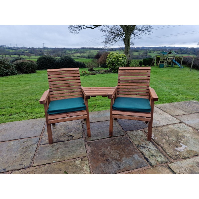 Croft Swedish Redwood Angled Garden Tete a Tete by Croft - 2 Seats