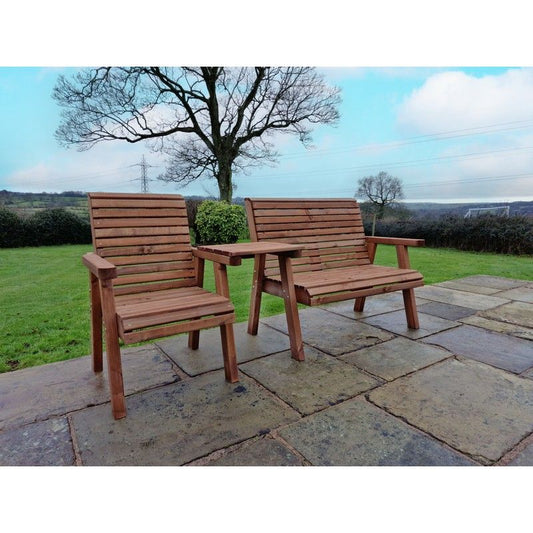 Croft Swedish Redwood Garden Tete a Tete by Croft - 3 Seats