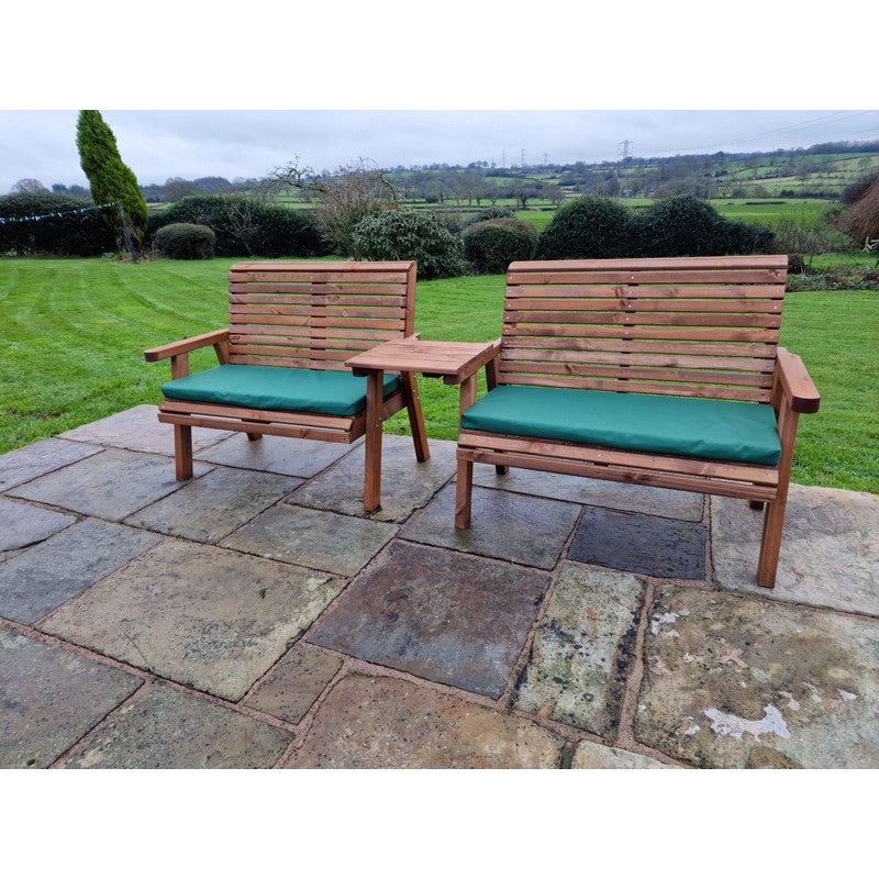 Croft Swedish Redwood Straight Garden Tete a Tete by Croft - 4 Seats