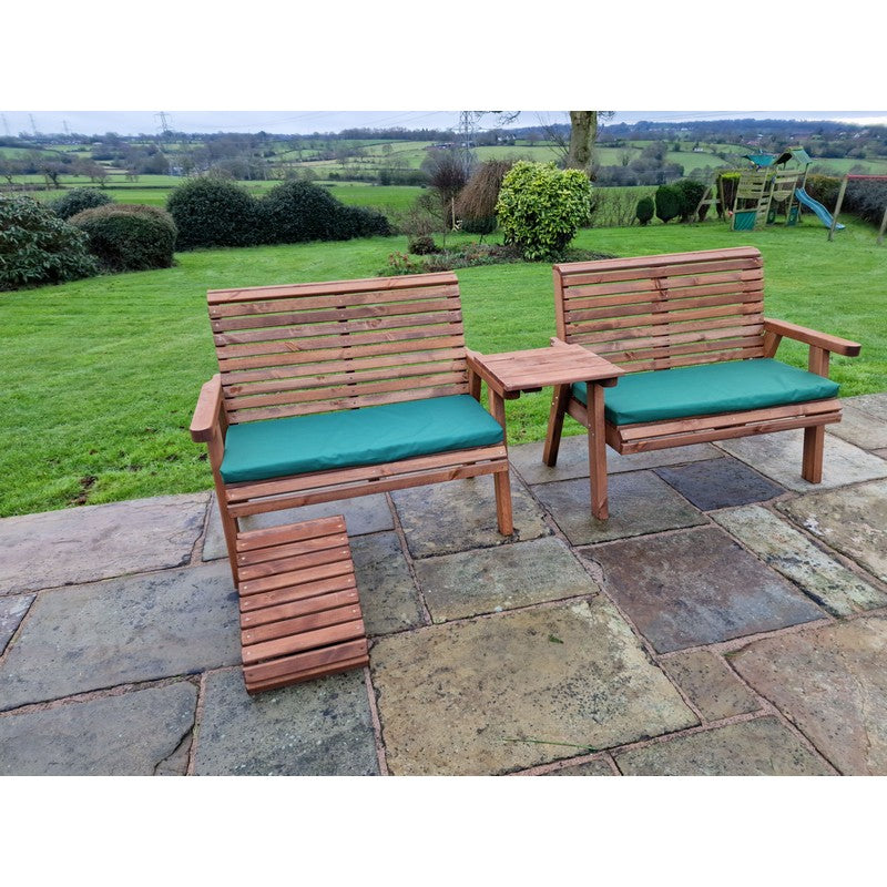 Croft Swedish Redwood Straight Garden Tete a Tete by Croft - 4 Seats