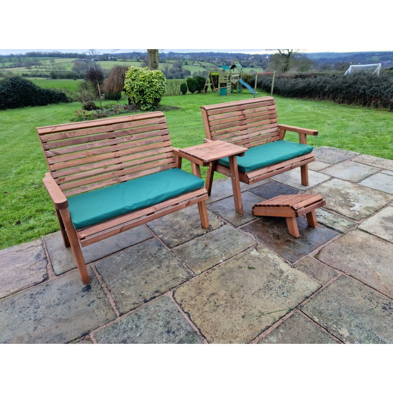 Croft Swedish Redwood Straight Garden Tete a Tete by Croft - 4 Seats