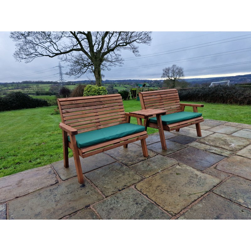 Croft Swedish Redwood Straight Garden Tete a Tete by Croft - 4 Seats