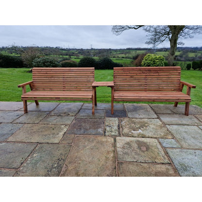 Croft Swedish Redwood Straight Garden Tete a Tete by Croft - 6 Seats