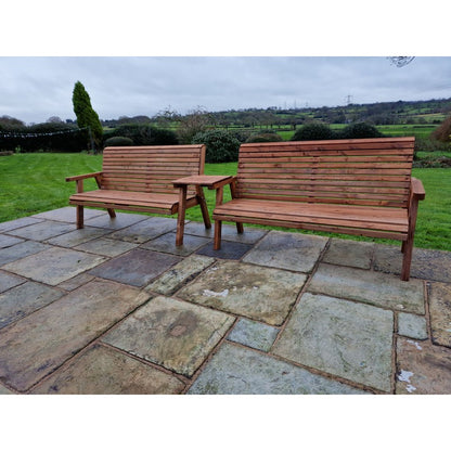 Croft Swedish Redwood Straight Garden Tete a Tete by Croft - 6 Seats