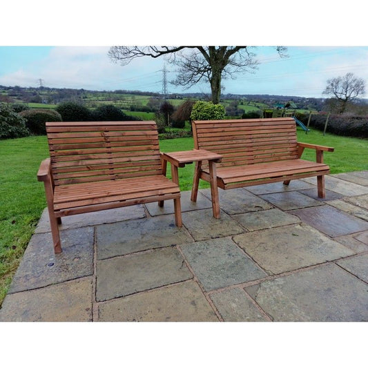 Croft Swedish Redwood Straight Garden Tete a Tete by Croft - 5 Seats