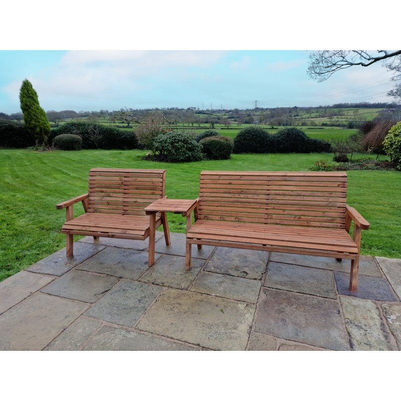 Croft Swedish Redwood Straight Garden Tete a Tete by Croft - 5 Seats