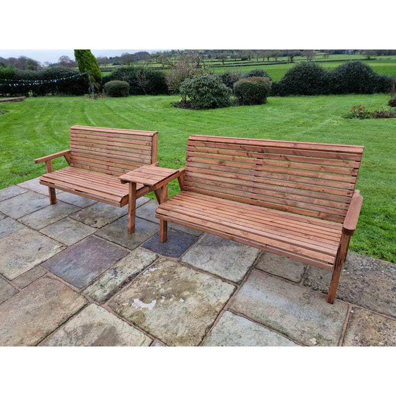 Croft Swedish Redwood Straight Garden Tete a Tete by Croft - 5 Seats