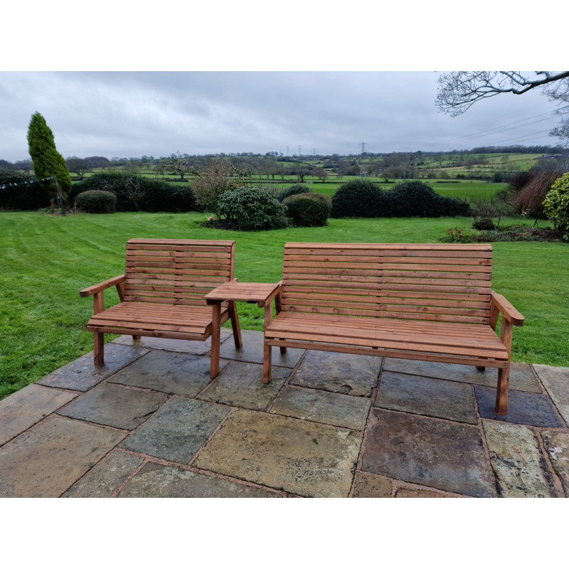 Croft Swedish Redwood Straight Garden Tete a Tete by Croft - 5 Seats