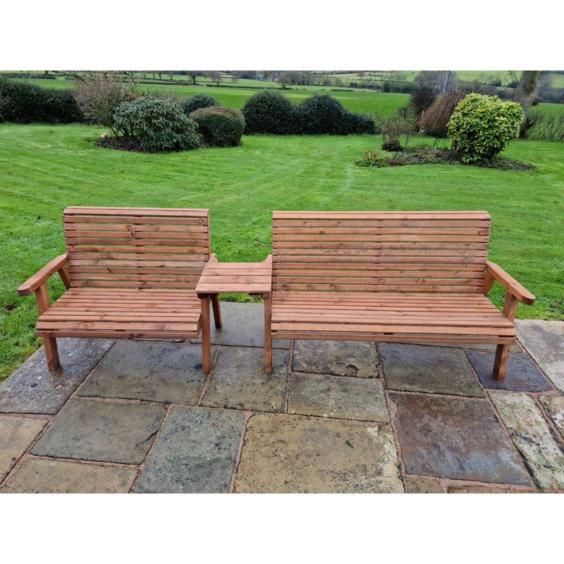 Croft Swedish Redwood Straight Garden Tete a Tete by Croft - 5 Seats