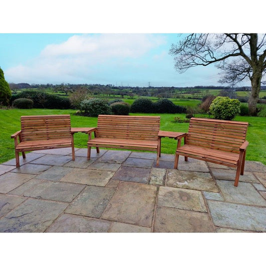 Croft Swedish Redwood Angled Garden Tete a Tete by Croft - 7 Seats