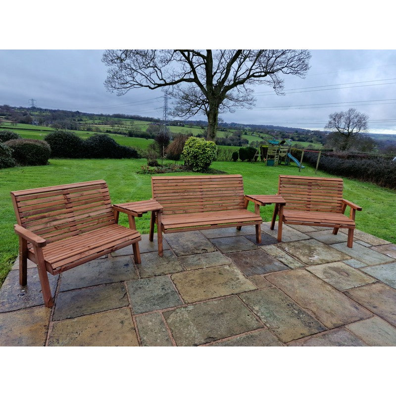 Croft Swedish Redwood Angled Garden Tete a Tete by Croft - 7 Seats